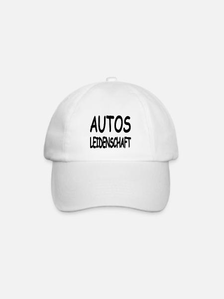 Autos - Baseballkappe - Weiß/Weiß