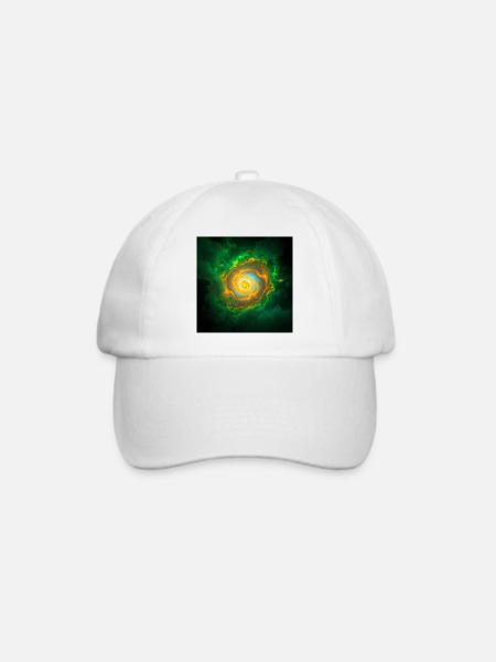 Spirale Neon Galaxie - Baseballkappe - Weiß/Weiß