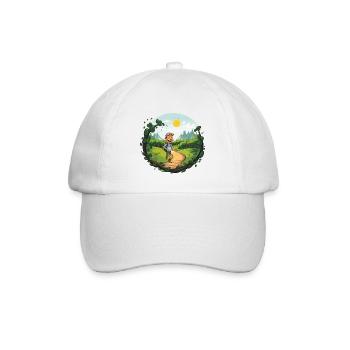 Wanderer am Waldpfad - Baseballkappe - Weiß/Weiß - Vorne