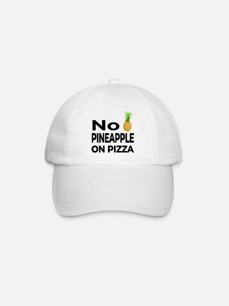 Pizza - Baseballkappe - Weiß/Weiß