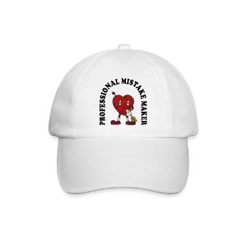 Herzpfeil Cartoon Charme - Baseballkappe - Weiß/Weiß - Vorne
