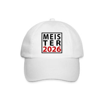 Meister 2026 Meisterschaft - Baseballkappe - Weiß/Weiß - Vorne