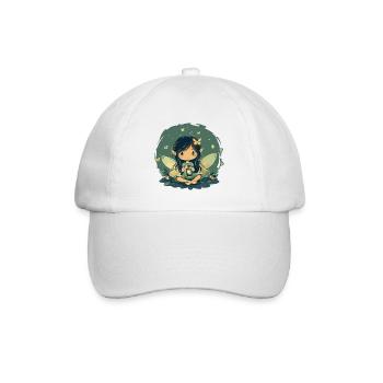 Waldfee mit Laterne - Baseballkappe - Weiß/Weiß - Vorne