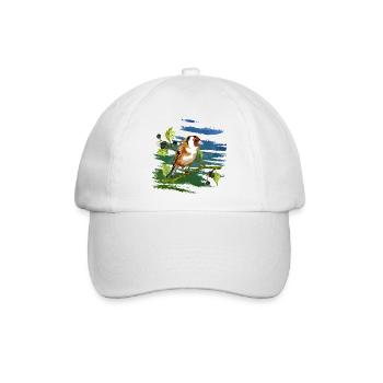 Bunter Vogel - Baseballkappe - Weiß/Weiß - Vorne