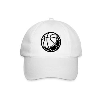 Basketball Ball - Baseballkappe - Weiß/Weiß - Vorne
