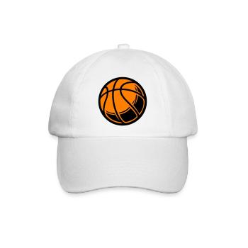 Basketball Ball - Baseballkappe - Weiß/Weiß - Vorne