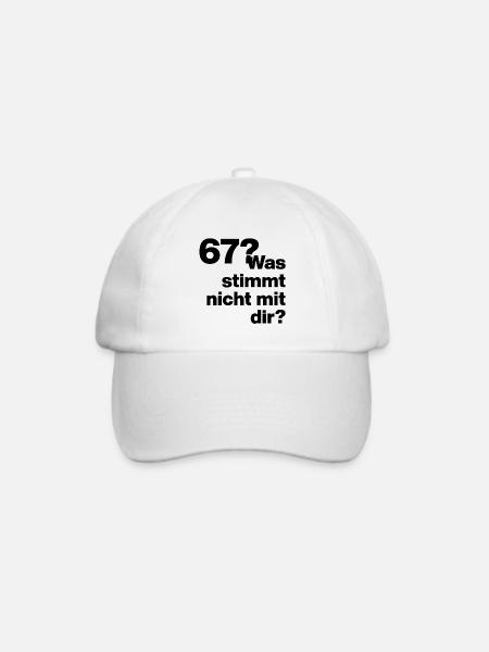  67?? SIX SEVEN! WAS STIMMT NICHT MIT DIR?! GEIL - Baseballkappe - Weiß/Weiß
