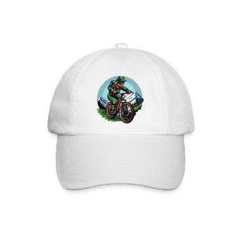 Ponys Mountainbiker / Bike Pony - Baseballkappe - Weiß/Weiß - Vorne