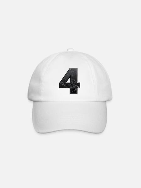 Raues Vierzahl-Design - Baseballkappe - Weiß/Weiß