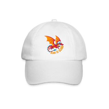 Geboren zum Abheben: Drachenflug - Baseballkappe - Weiß/Weiß - Vorne