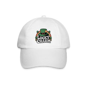 Lucky Charm Leprechaun-Hat Design - Baseballkappe - Weiß/Weiß - Vorne