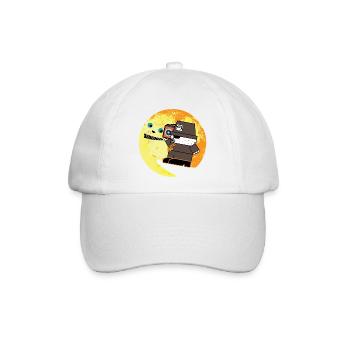 Pixel P.I. Moon Chase - Baseballkappe - Weiß/Weiß - Vorne
