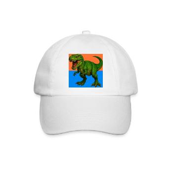 Dinosaurier - Baseballkappe - Weiß/Weiß - Vorne