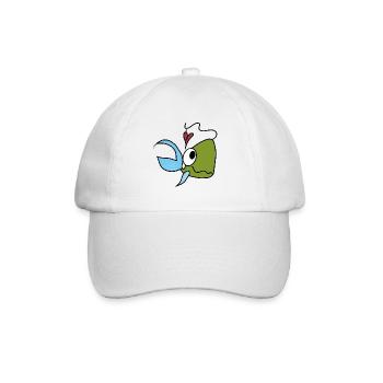 Meeresfreund Fisch Herz Cartoon - Baseballkappe - Weiß/Weiß - Vorne