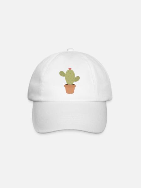 Kaktus-Zauber im Topf Minimal Pop - Baseballkappe - Weiß/Weiß