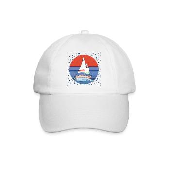 Segelboot - Baseballkappe - Weiß/Weiß - Vorne