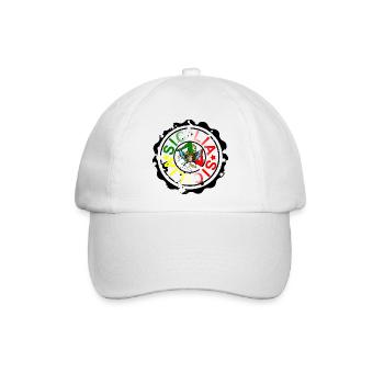 Trinacria Sizilien - Baseballkappe - Weiß/Weiß - Vorne