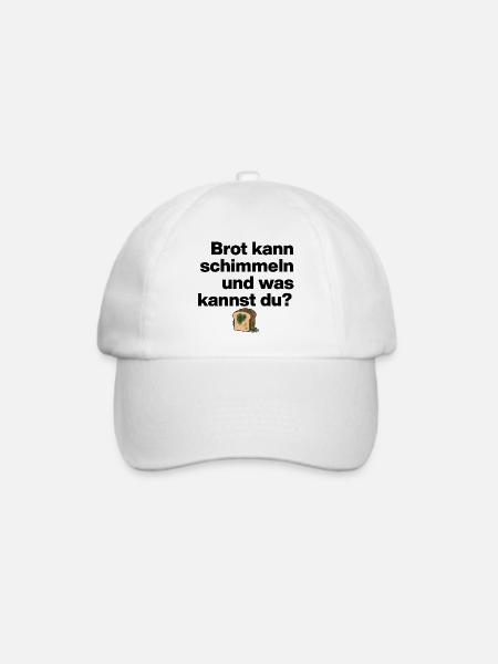 BROT SCHIMMELN UND DU? SARKASMUS GESCHENK WITZIG - Baseballkappe - Weiß/Weiß