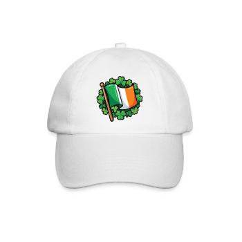 Irische Flagge Clover Pride - Baseballkappe - Weiß/Weiß - Vorne