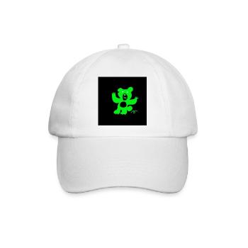 BÄR. KUNST. NACHRICHT. ZITATE. ZITATE. HUMOR. - Baseballkappe - Weiß/Weiß - Vorne