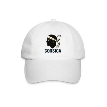 Modernes Korsika - Baseballkappe - Weiß/Weiß - Vorne
