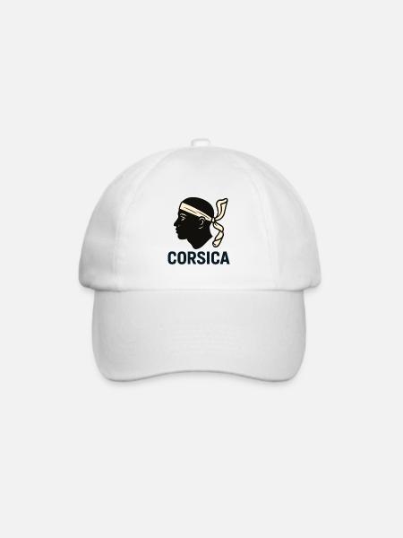 Modernes Korsika - Baseballkappe - Weiß/Weiß