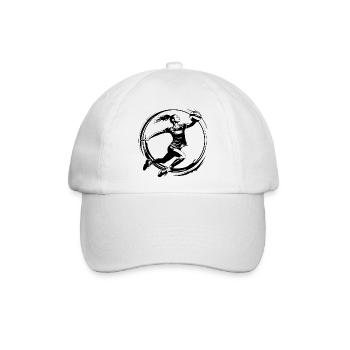 Volleyball Spielerin Silhouette - Baseballkappe - Weiß/Weiß - Vorne