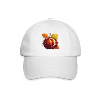 Kastanie - Baseballkappe - Weiß/Weiß - Vorne