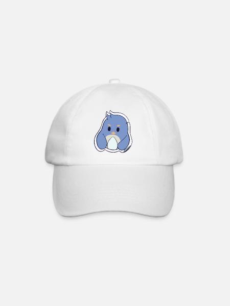 Pinguin - Baseballkappe - Weiß/Weiß