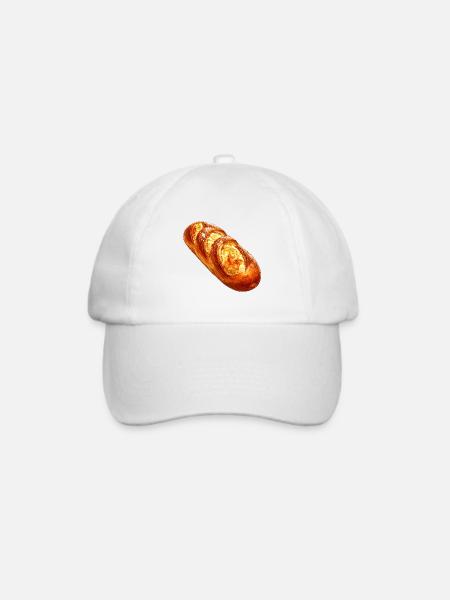 Brot oder Baguette - Baseballkappe - Weiß/Weiß