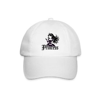 Prinzessin Silhouette - Baseballkappe - Weiß/Weiß - Vorne