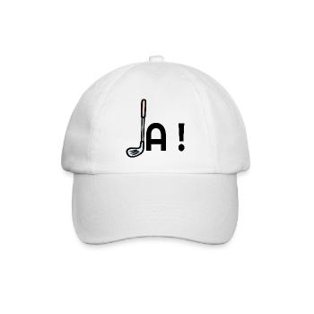 Golf Zusage Ja - Baseballkappe - Weiß/Weiß - Vorne
