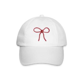 Aquarellbandschleife - Baseballkappe - Weiß/Weiß - Vorne