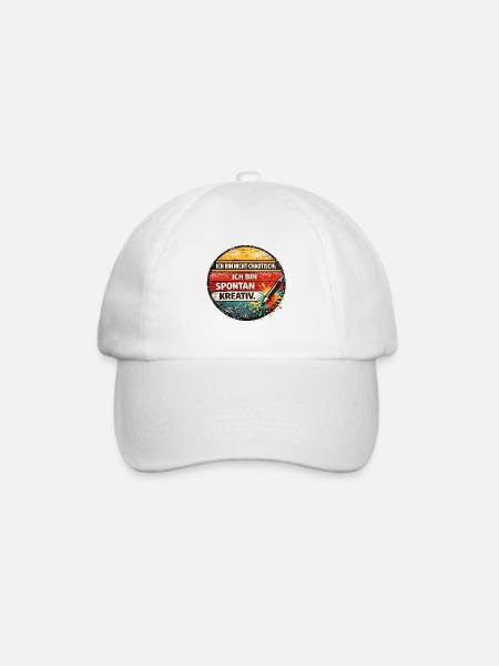 Spontan kreativ: Nicht chaotisch - Baseballkappe - Weiß/Weiß