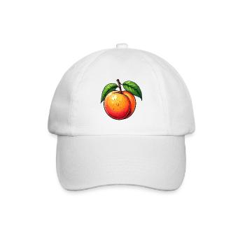 Pfirsich - Baseballkappe - Weiß/Weiß - Vorne