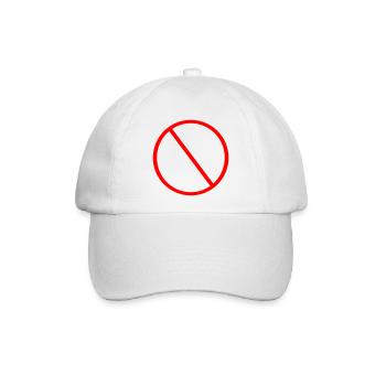 Verbotsschild Verbot Warnschild - Baseballkappe - Weiß/Weiß - Vorne