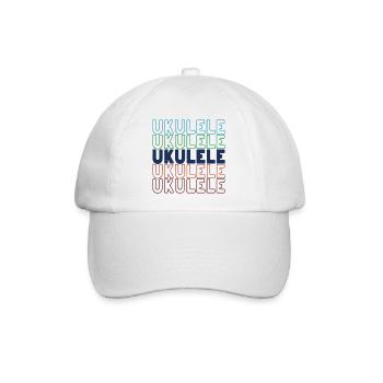 Ukulele typography - Baseballkappe - Weiß/Weiß - Vorne