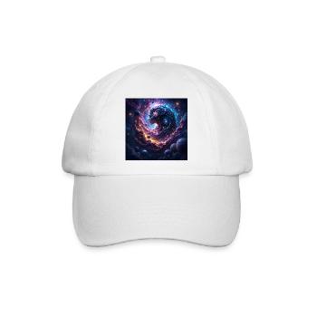 Kosmische Frau im Nebel - Baseballkappe - Weiß/Weiß - Vorne
