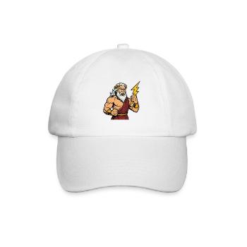 Zeus Cartoon - Baseballkappe - Weiß/Weiß - Vorne