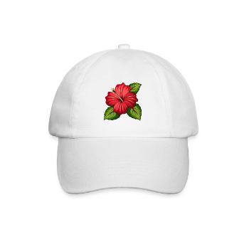 Hibiskusblüte - Baseballkappe - Weiß/Weiß - Vorne