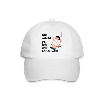 ICH WILL SCHAUKELN. KEINE LUST AUF MENSCHEN - Baseballkappe - Weiß/Weiß - Vorne
