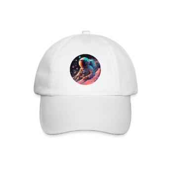 Astronaut in Neon Cosmos - Baseballkappe - Weiß/Weiß - Vorne