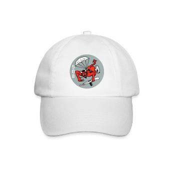 508. Luftlandedivision „Rote Teufel“ aus dem Zweit - Baseballkappe - Weiß/Weiß - Vorne