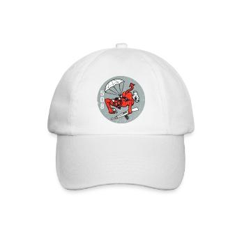508. Luftlandedivision „Rote Teufel“ aus dem Zweit - Baseballkappe - Weiß/Weiß - Vorne