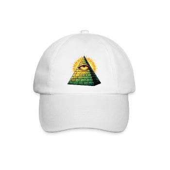 illuminati-pyramide - Baseballkappe - Weiß/Weiß - Vorne