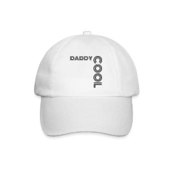 Daddy Cool Vater Geschenk - Baseballkappe - Weiß/Weiß - Vorne