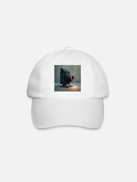 Kamera - Baseballkappe - Weiß/Weiß