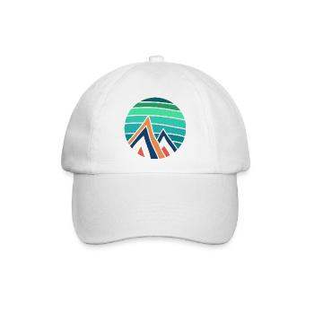Turquoise Circle Mountains - Baseballkappe - Weiß/Weiß - Vorne
