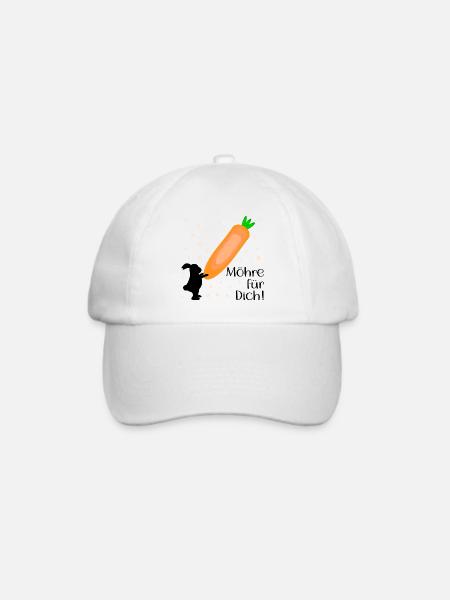 Karotte Möhre Osterhase - Baseballkappe - Weiß/Weiß