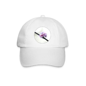 zarte pinkweiße Blüte weiße Blüte pinke Blume - Baseballkappe - Weiß/Weiß - Vorne